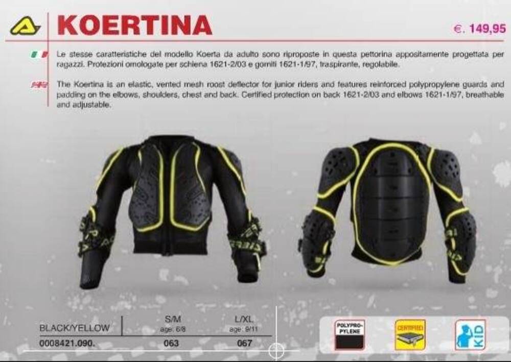 PETTORINA KIDS KOERTINA Acerbis (2)