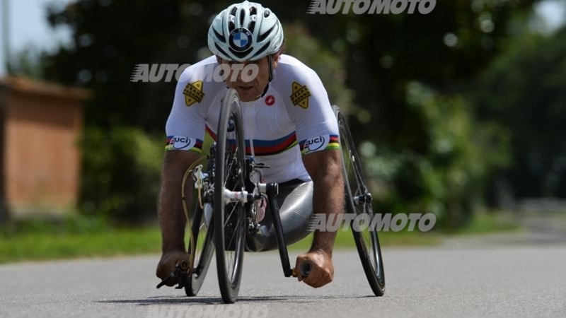 Alex Zanardi alla Maratona di Berlino