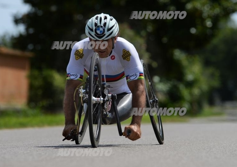 Alex Zanardi alla Maratona di Berlino