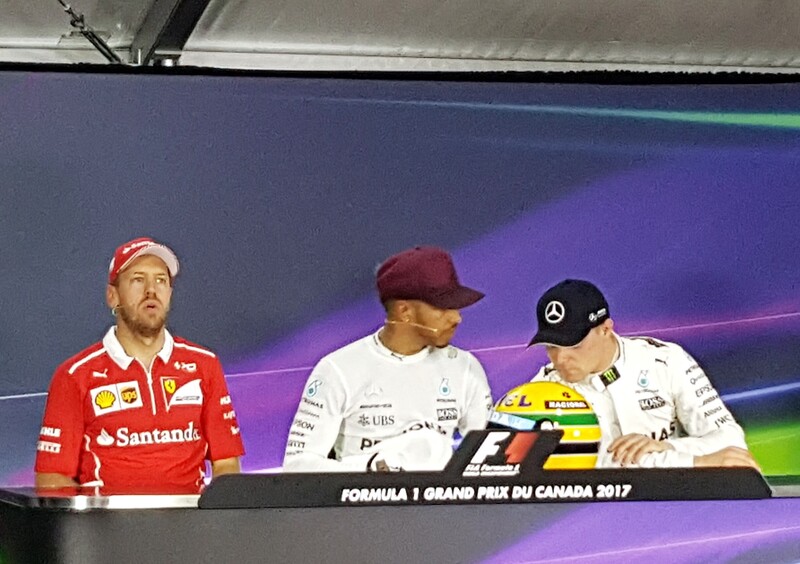 La press conference post-qualifiche di Montreal 2017: occhi puntati sul casco di Senna