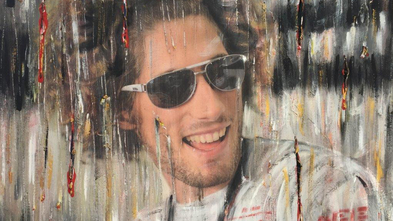 All'asta il quadro di Marco Simoncelli realizzato da Monica Cecchin