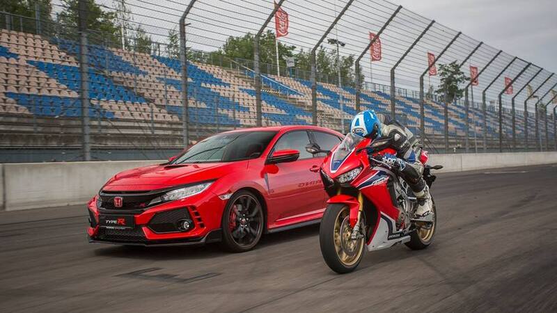 Nuova Honda Civic Type R + CBR 1000RR SP 2017 [Video Test in pista]