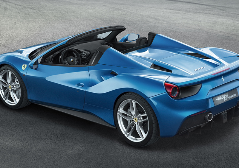 Ferrari 488 Spider: V8 biturbo per 670 CV en plein air