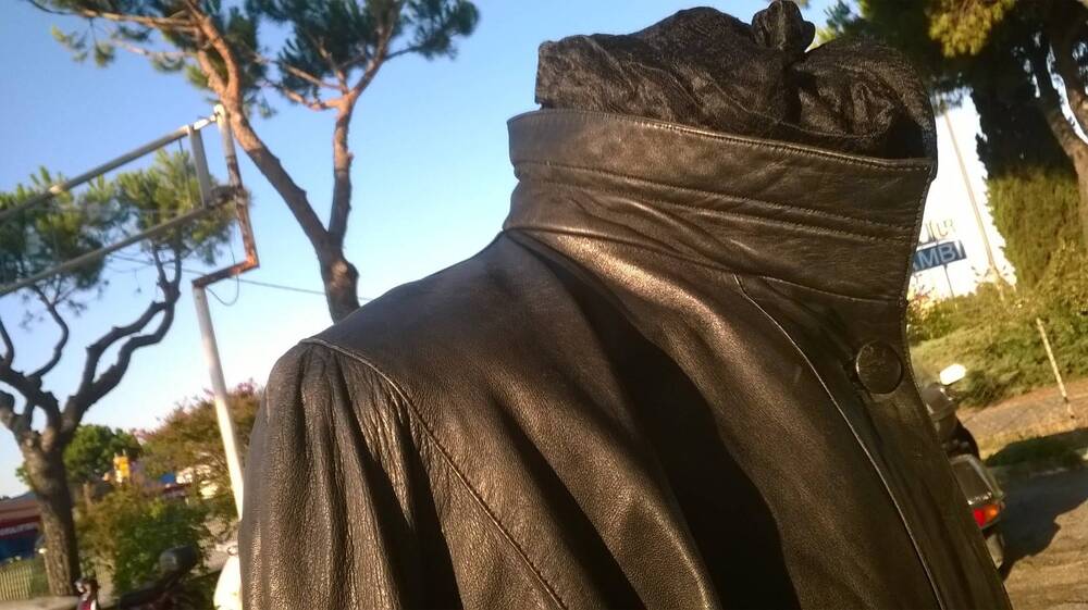 Giacca Donna Pelle Nera Artigianale (3)