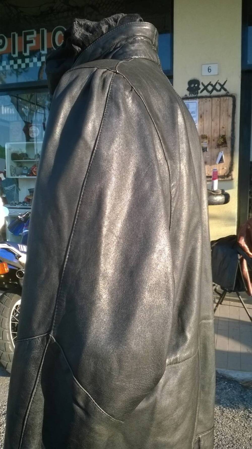 Giacca Donna Pelle Nera Artigianale (10)