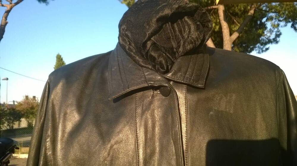 Giacca Donna Pelle Nera Artigianale (4)