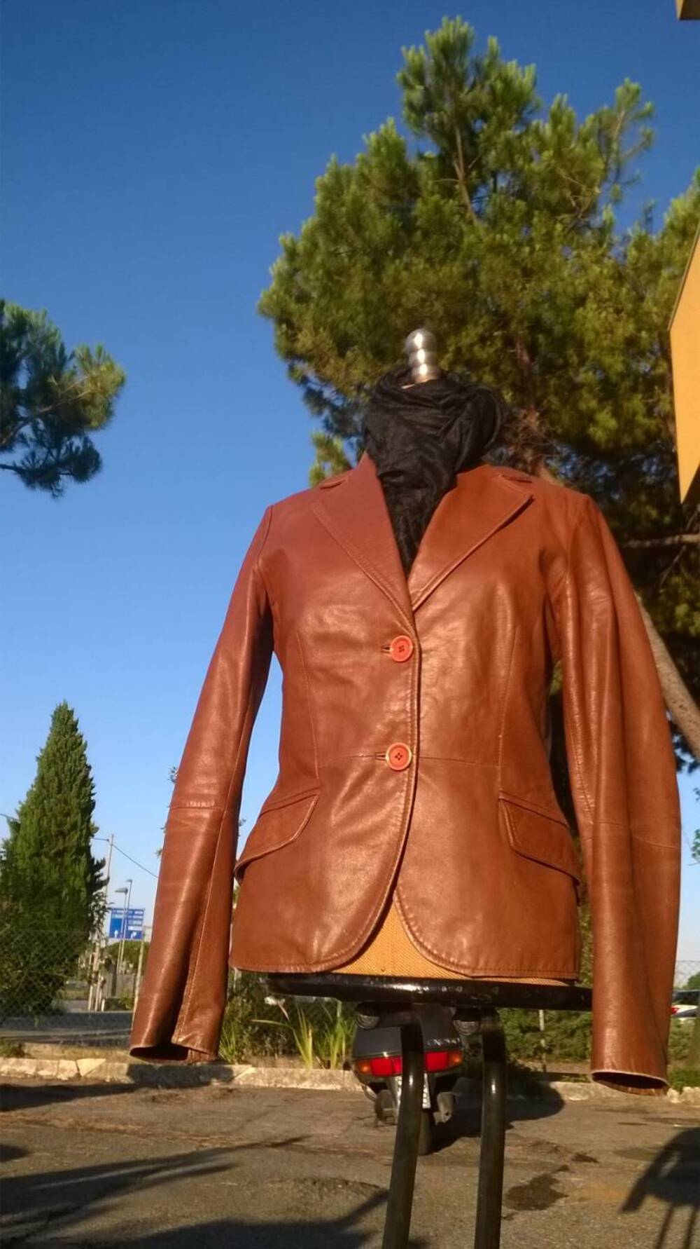 Giacca Zara Pelle Marone