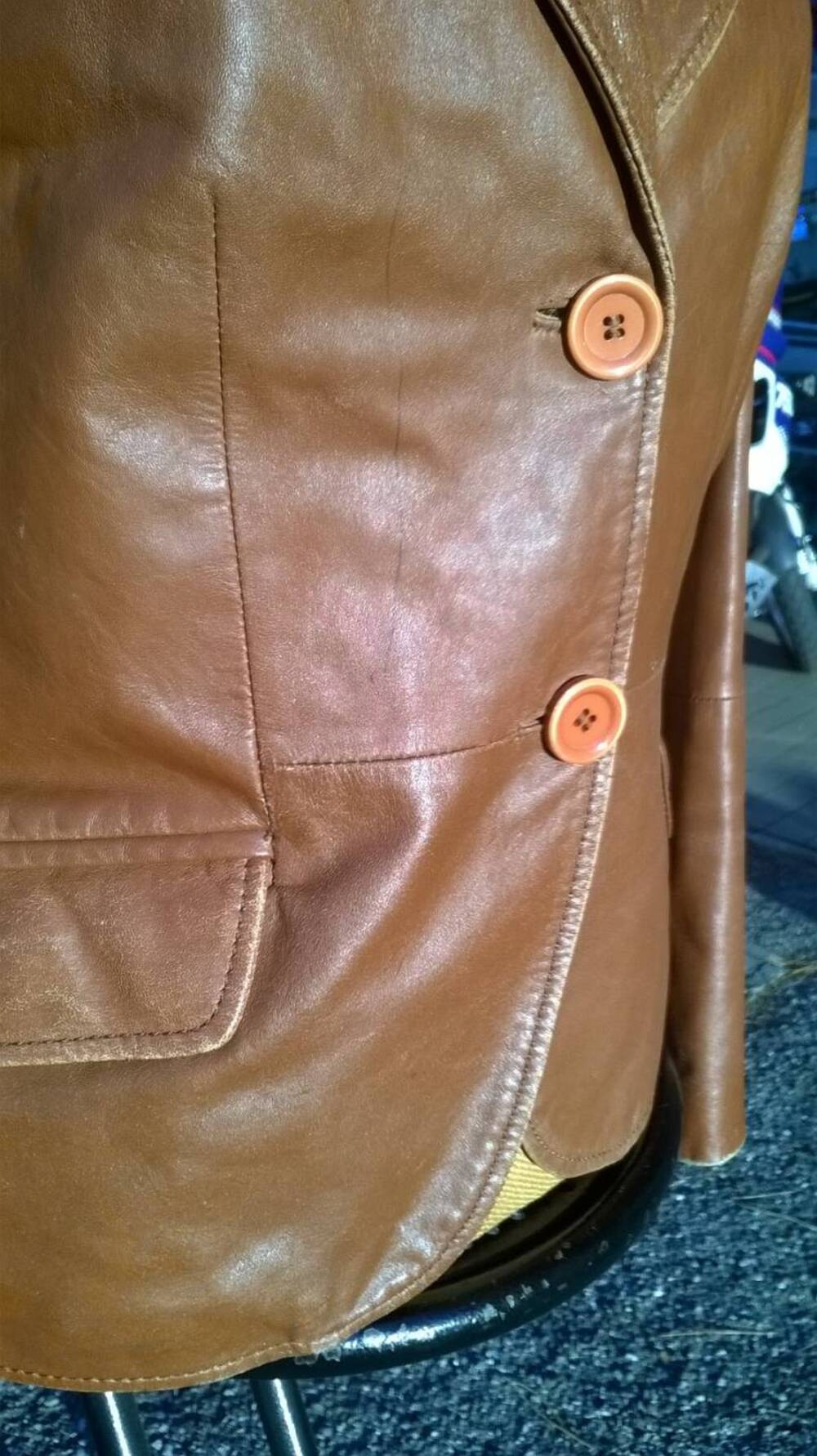 Giacca Zara Pelle Marone (3)