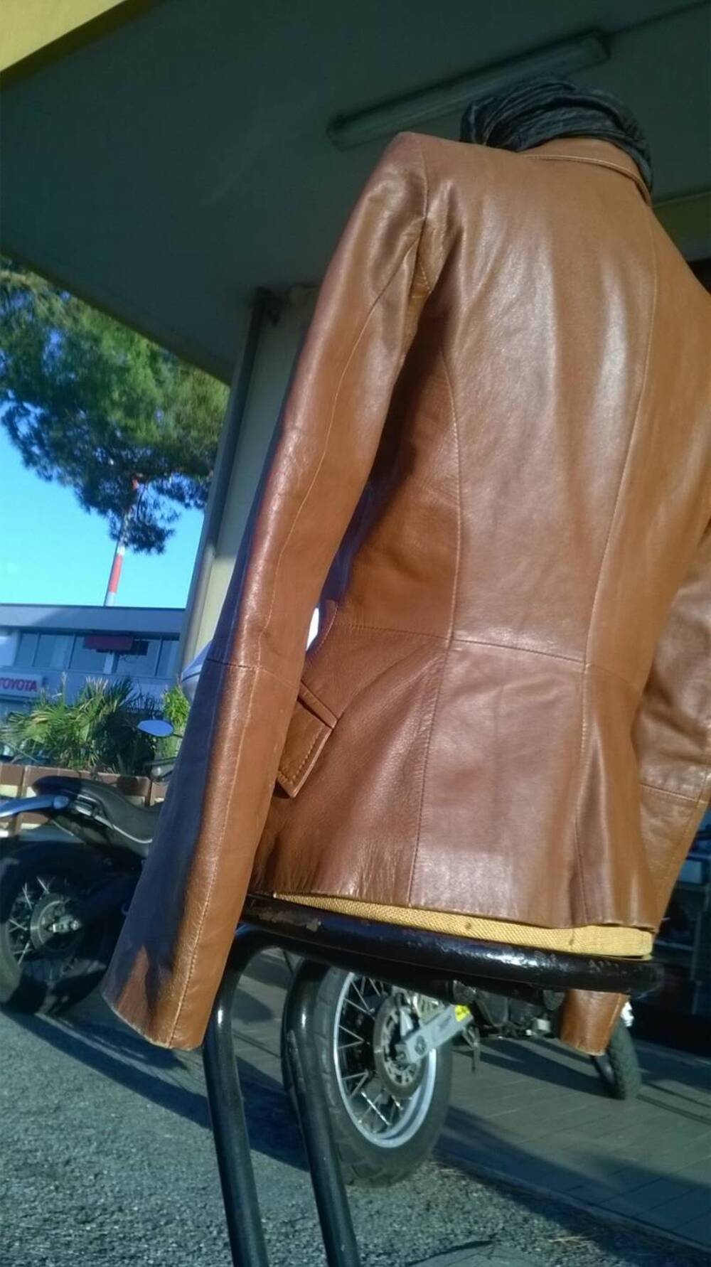 Giacca Zara Pelle Marone (12)