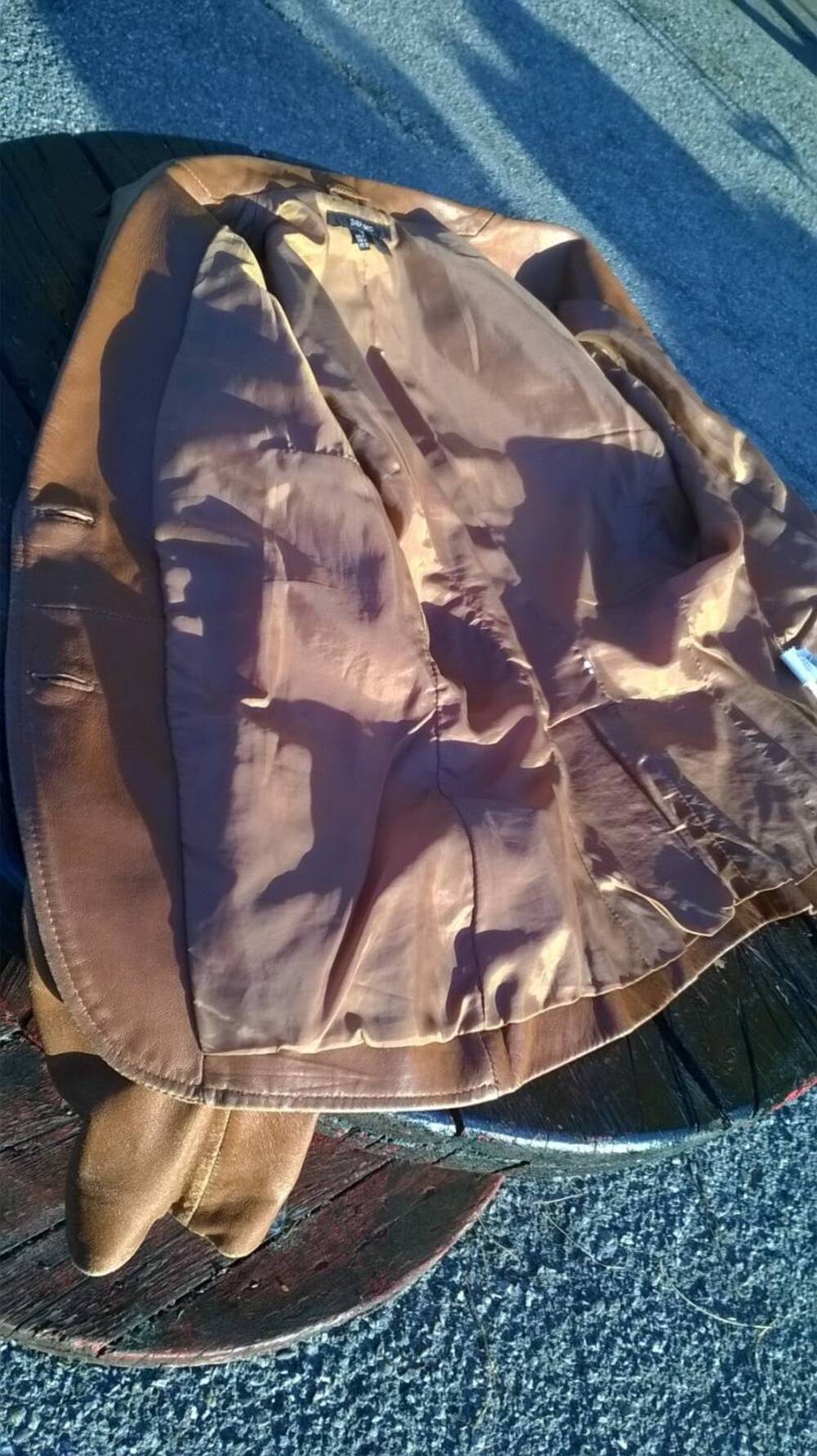 Giacca Zara Pelle Marone (5)