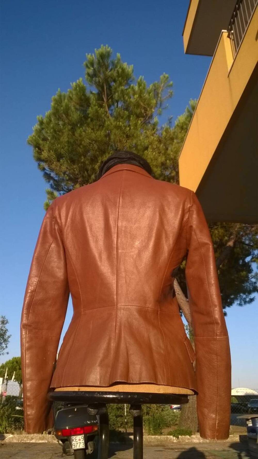 Giacca Zara Pelle Marone (11)