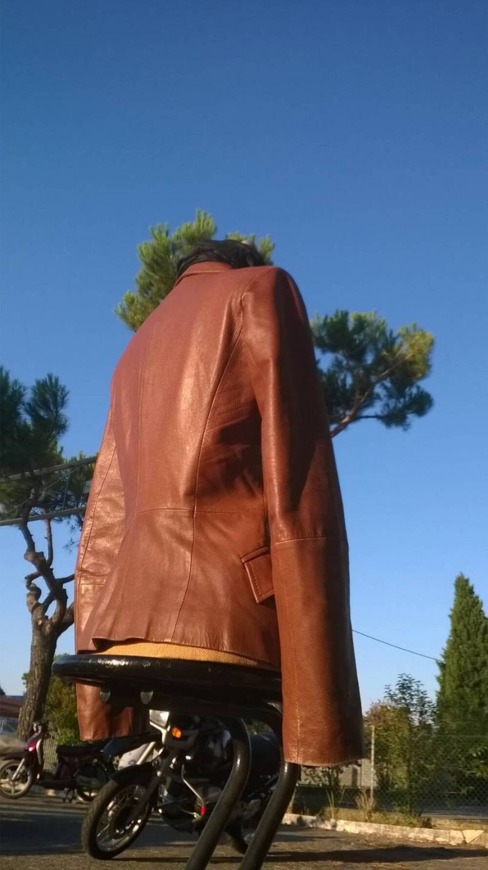 Giacca Zara Pelle Marone (8)