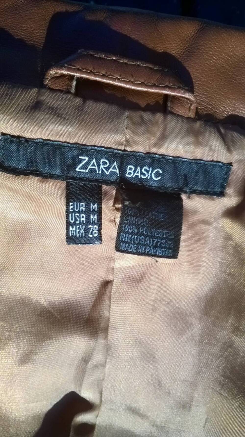 Giacca Zara Pelle Marone (6)