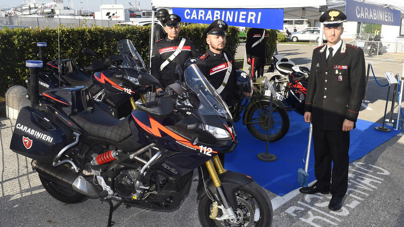 Alla MotoGP le moto dei Carabinieri