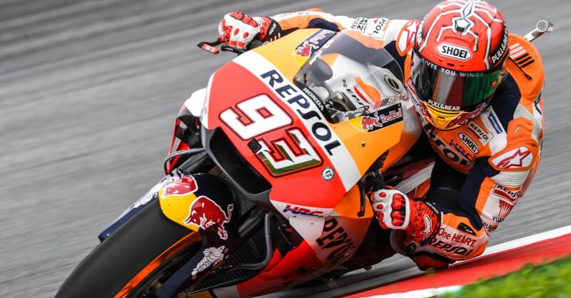 MotoGP. Marquez primo nelle qualifiche in Austria