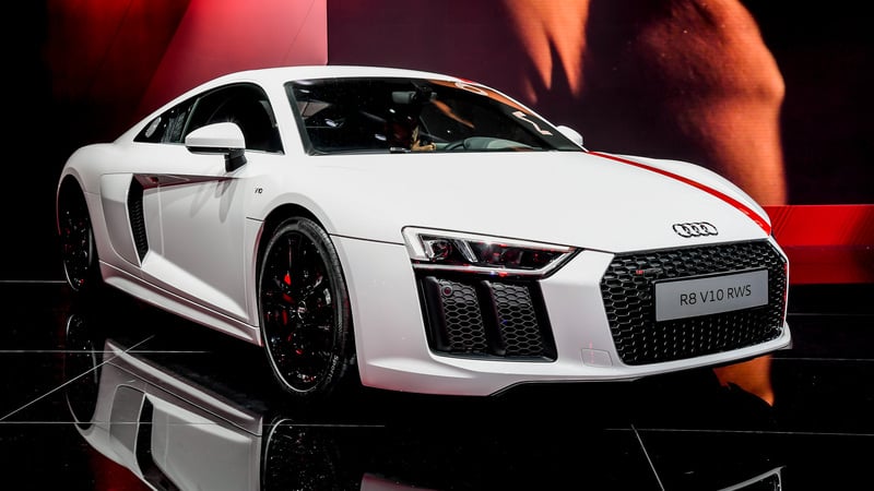 Audi R8 V10 RWS a trazione posteriore al Salone di Francoforte 2017 [video]