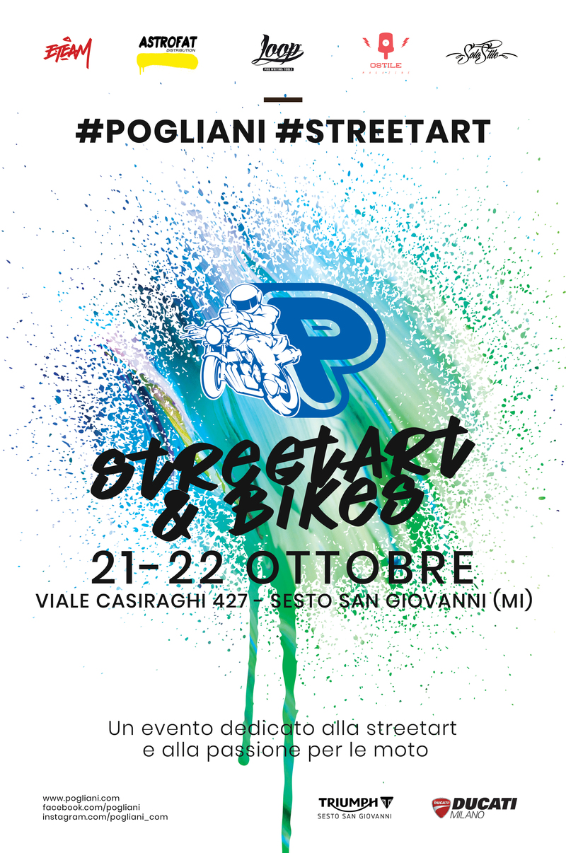 Pogliani Street Art &amp; Bikes, il weekend del 22 ottobre