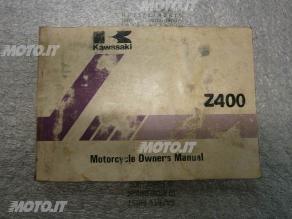 LIBRETTO Kawasaki LIBRETTO USO E MANUTENZIONE Z400