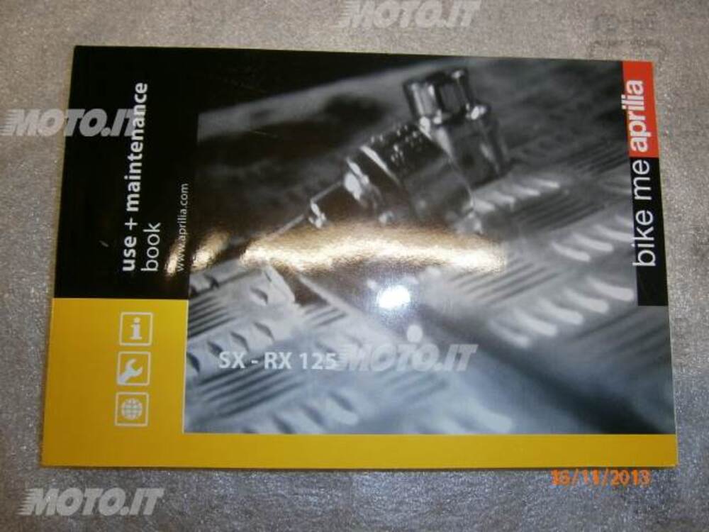 LIBRETTO USO E MANUTENZIONE ITALIANO Aprilia LIBRETTO SX/RX 125 2006/10 USO E MANUTENZIONE