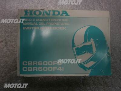 LIBRETTO Honda LIBRETTO USO E MANUTENZIONE CBR 600F