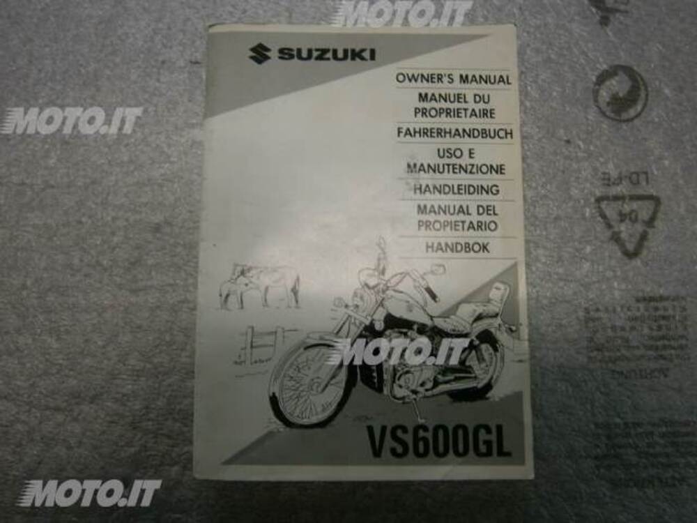 LIBRETTO Suzuki LIBRETTO USO E MANUTENZIONE VS 600 GL