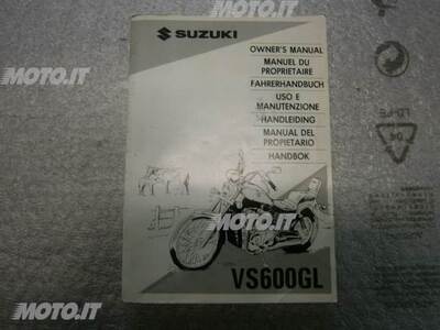 LIBRETTO Suzuki LIBRETTO USO E MANUTENZIONE VS 600 GL