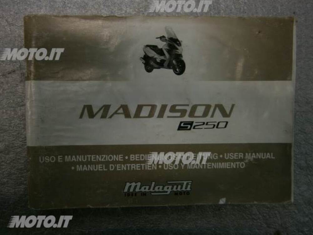 LIBRETTO Malaguti LIBRETTO USO E MANUTENZIONE MADISON 250S