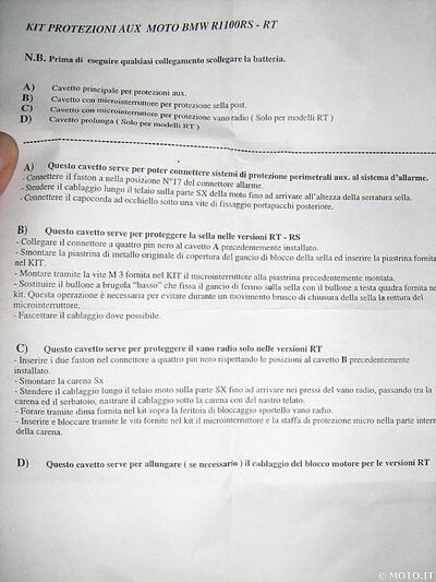 Interruttori a lamella BMW R 1100 RS