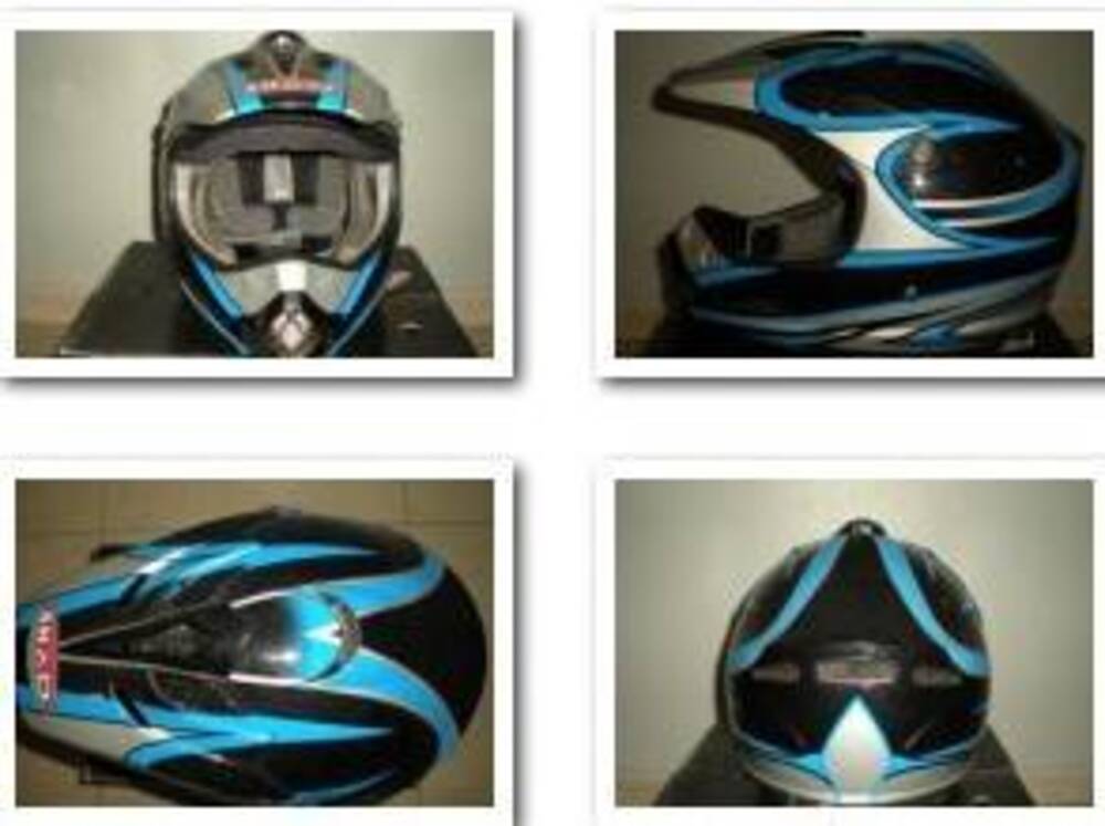 Casco Cross Blu Shad