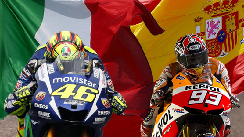 Marquez / Rossi, &egrave; scontro Spagna / Italia