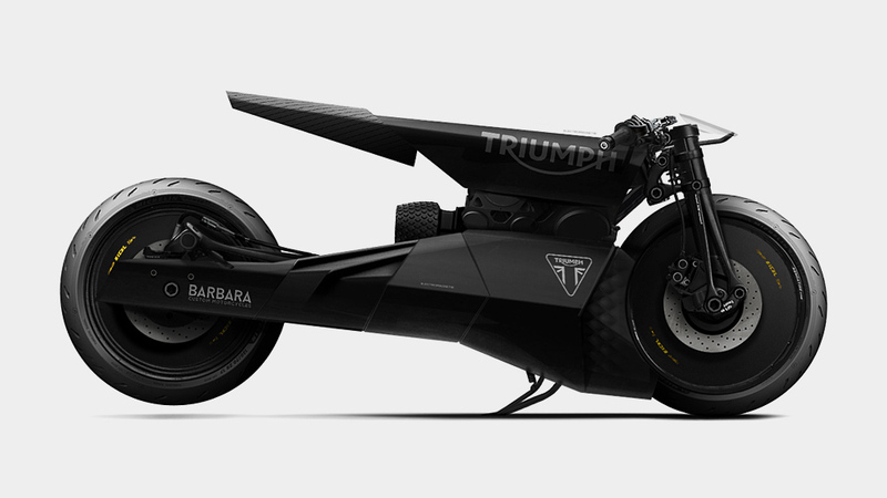 Barbara Triumph Black Matter Motorcycle, il futuro &egrave; r&eacute;tro ed elettrico