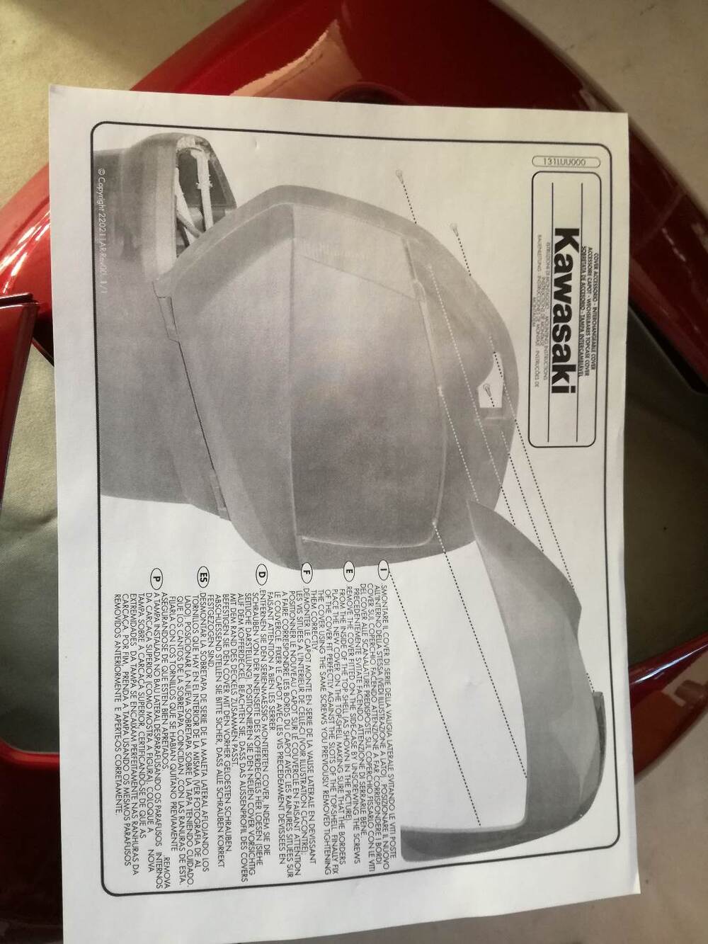 Cover originali valigie Kawasaki (2)