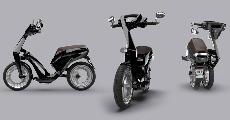 Pieghevole e con nanotecnologie: scooter UJET lanciato a Las Vegas