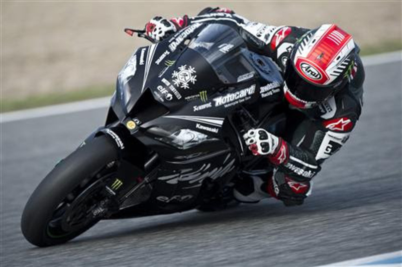 Jonathan Rea durante i test invernali