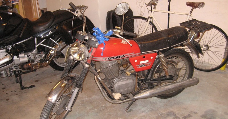 La moto prima del restauro