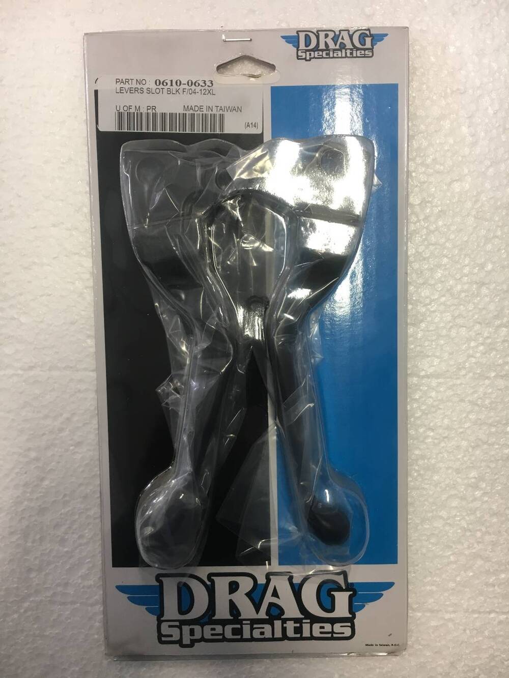 LEVER SET SLOTTED WIDE BLADE BLACK 0610-0633 Drag Specialties