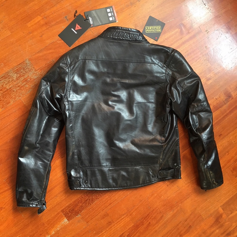 DAINESE G.MIKE LEATHER JACKET BLACK Size 50 (2)