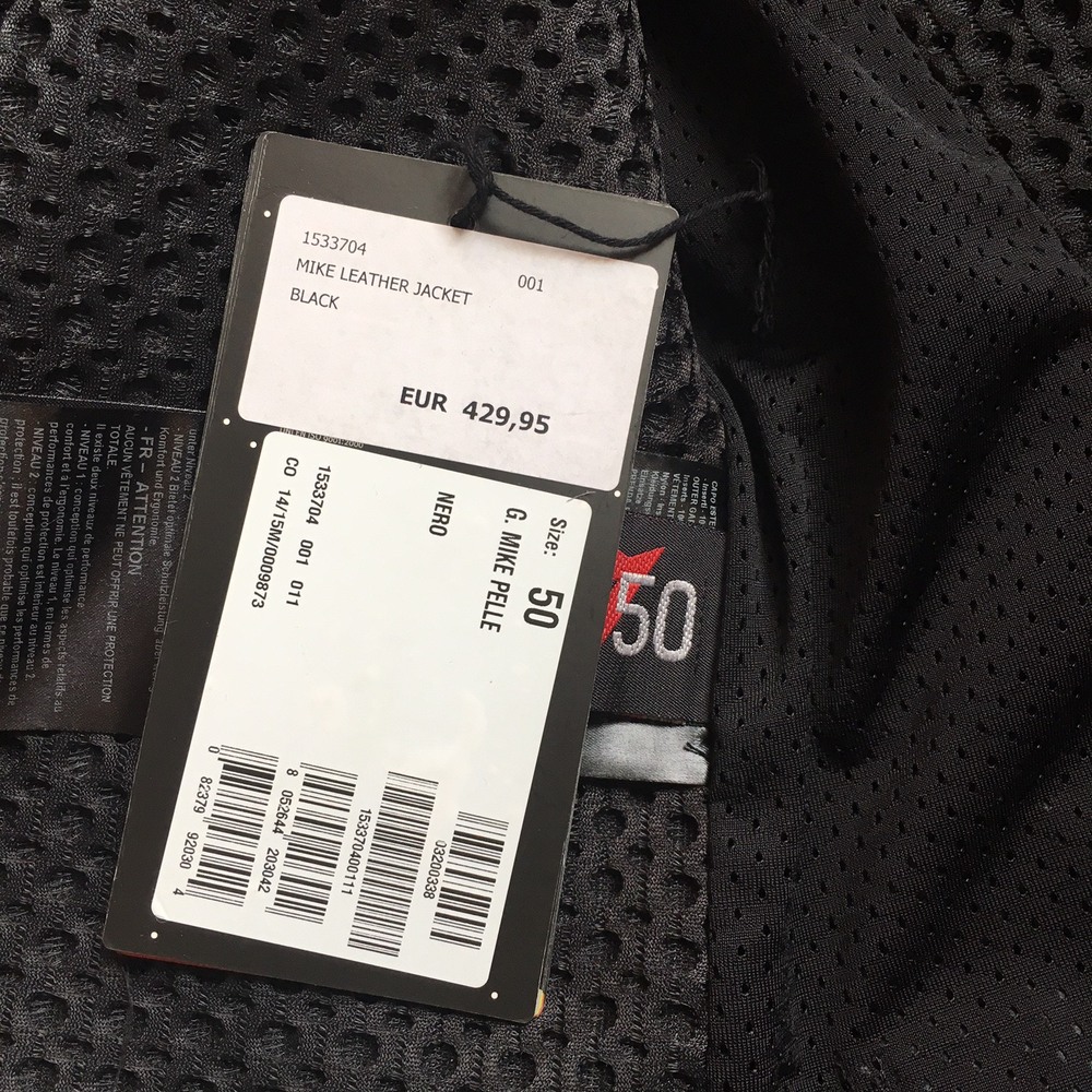 DAINESE G.MIKE LEATHER JACKET BLACK Size 50 (4)