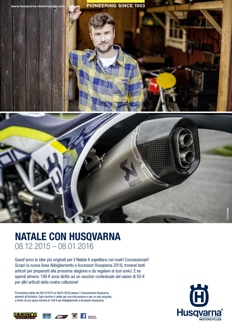 Regali di Natale? Con Husqvarna 50&euro; in omaggio