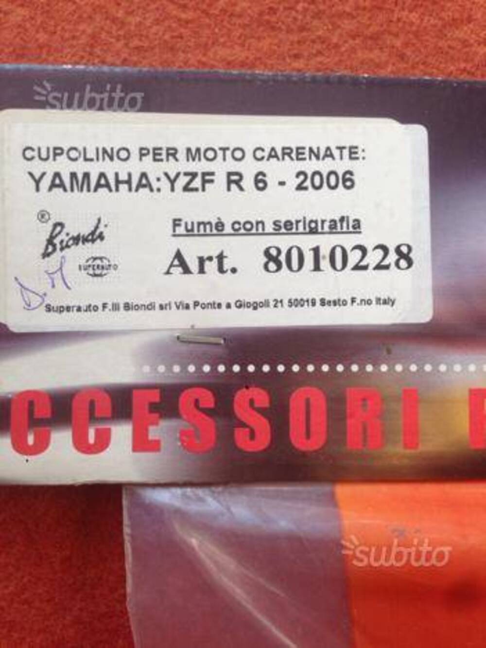 Cupolino Biondi per Yamaha R6 (2)