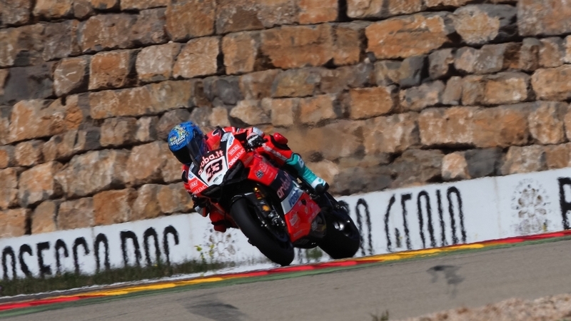 SBK 2018. Melandri chiude in testa le cronometrate di Arag&oacute;n