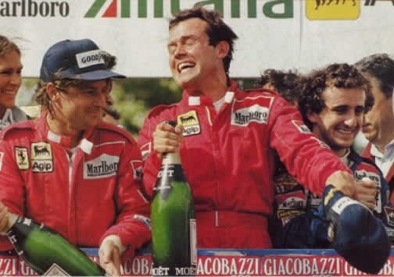 Tambay e Ren&eacute; Arnoux, suo compagno in Ferrari nel 1983