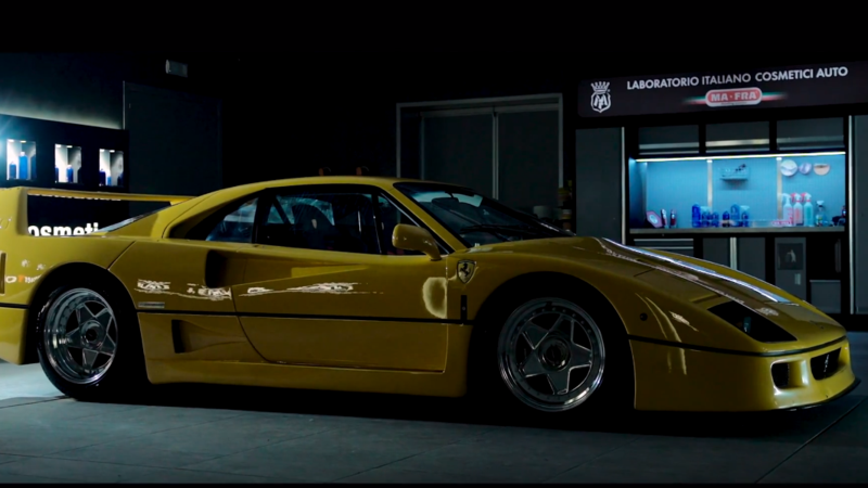 Ferrari F40 Giallo Modena, con il car detailing torna nuova [Video]