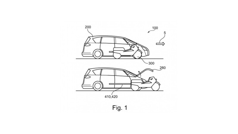 Ford brevetta l&rsquo;auto che ospita uno scooter al proprio interno