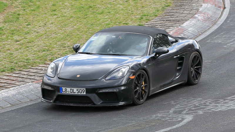 Porsche 718 Boxster Spyder, eccola durante i test [Video]