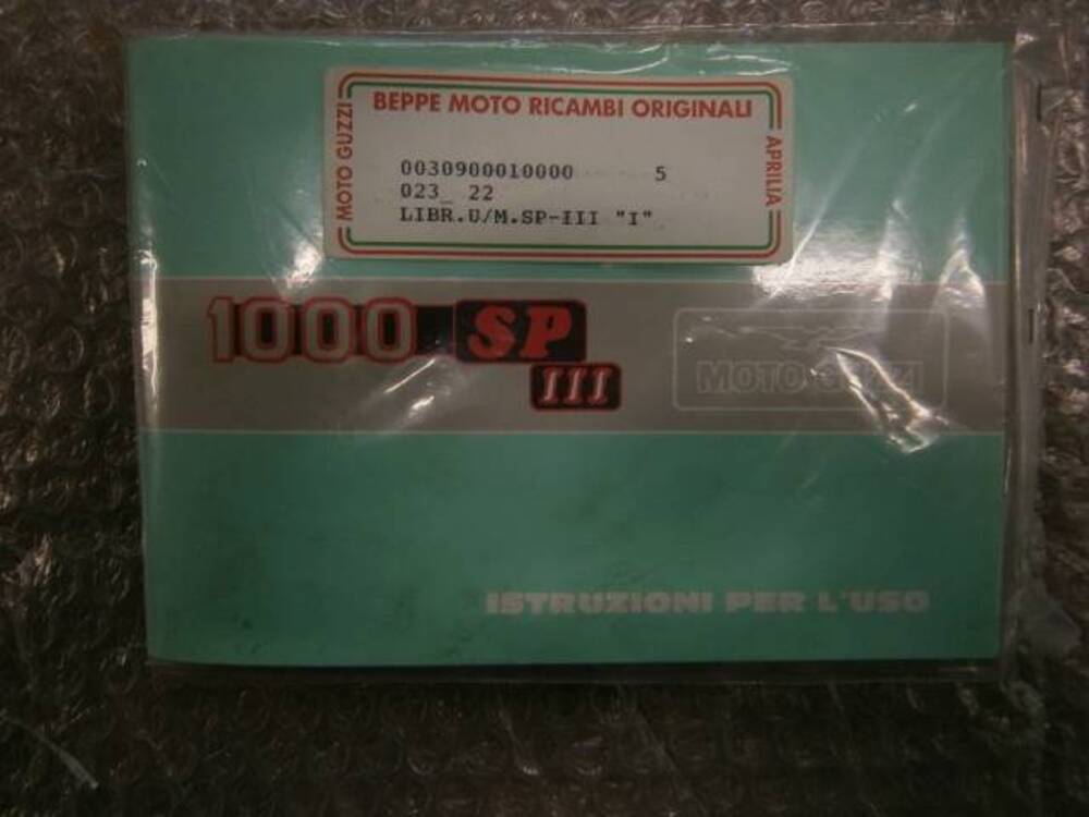 LIBRETTO MANUTENZIONE Moto Guzzi LIBRETTO USO E MANUTENZIONE 1000 SP III