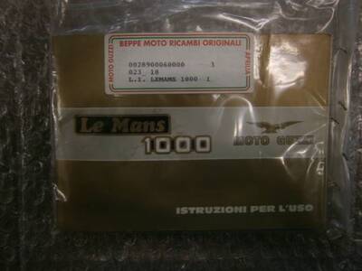 LIBRETTO MANUTENZIONE Moto Guzzi LIBRETTO USO E MANUTENZIONE LE MANS 1000