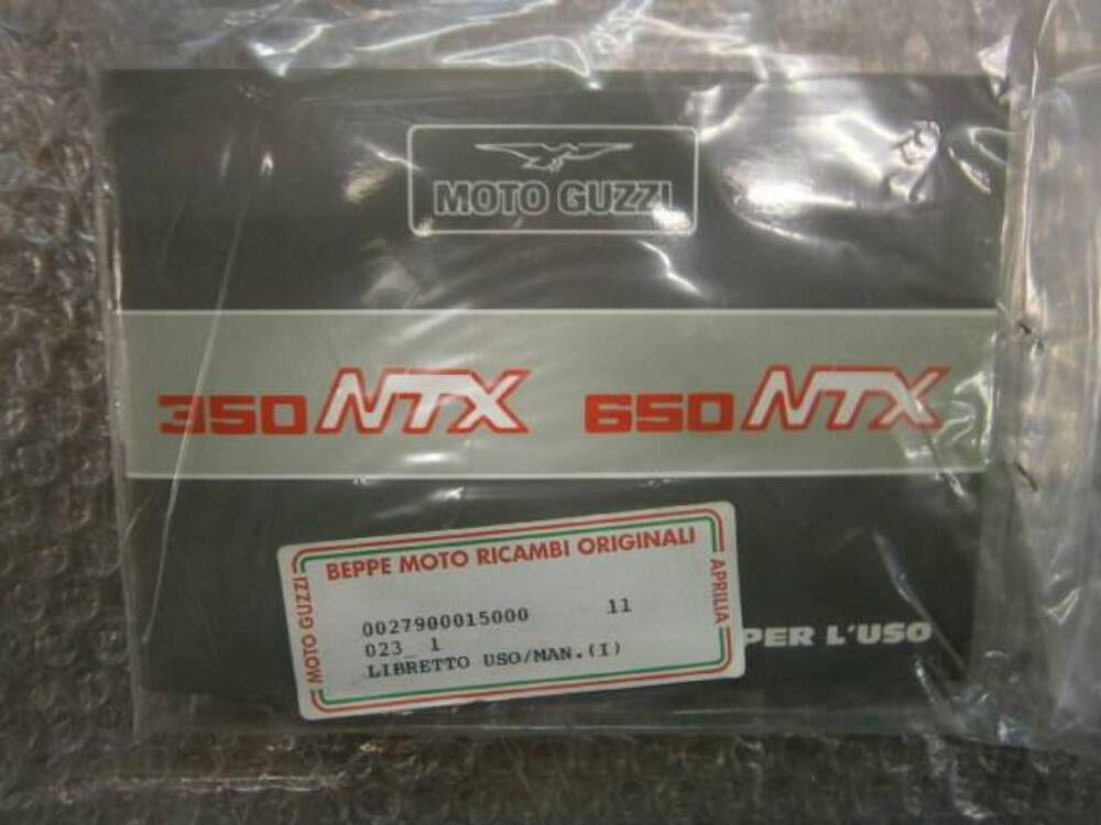 LIBRETTO MANUTENZIONE Moto Guzzi LIBRETTO USO E MANUTENZIONE NTX 350/650