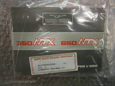 LIBRETTO MANUTENZIONE Moto Guzzi LIBRETTO USO E MANUTENZIONE NTX 350/650