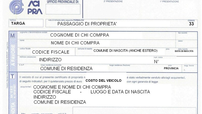 Costo passaggio di propriet&agrave; auto: calcolo costo di trapasso, incluse voltura e IPT